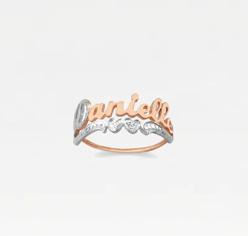 The Tiny Script Classic Cut Ring