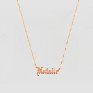 The Gothic Nameplate Necklace