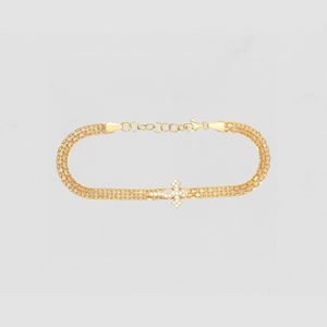 The Samia Iced Out Cross Bracelet