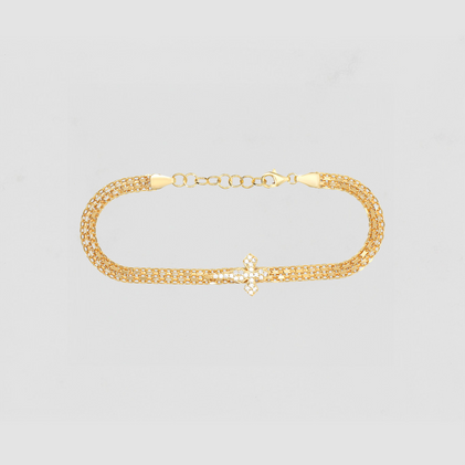The Samia Iced Out Cross Bracelet
