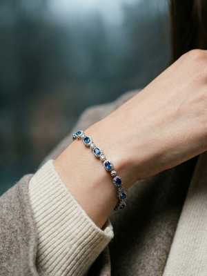 THE SAPPHIRE OVAL TENNIS BRACELET