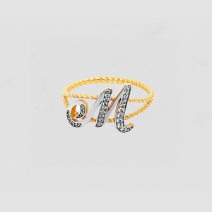 The Script Letter Rope Ring