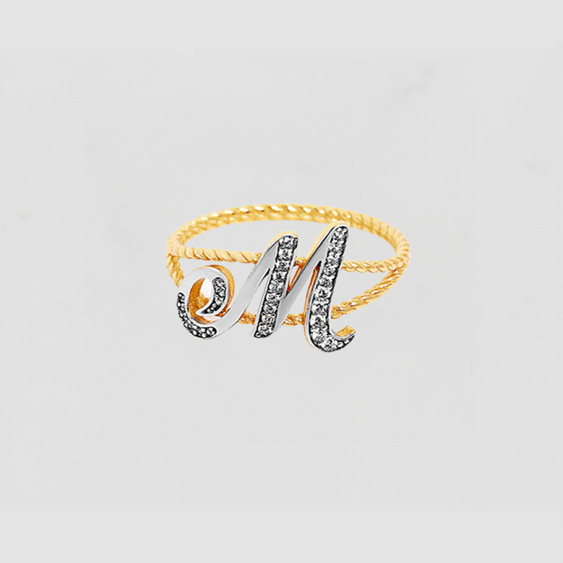 The Script Letter Rope Ring