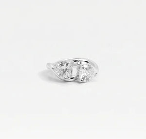 The Heart Stone Ring (Set of 2)