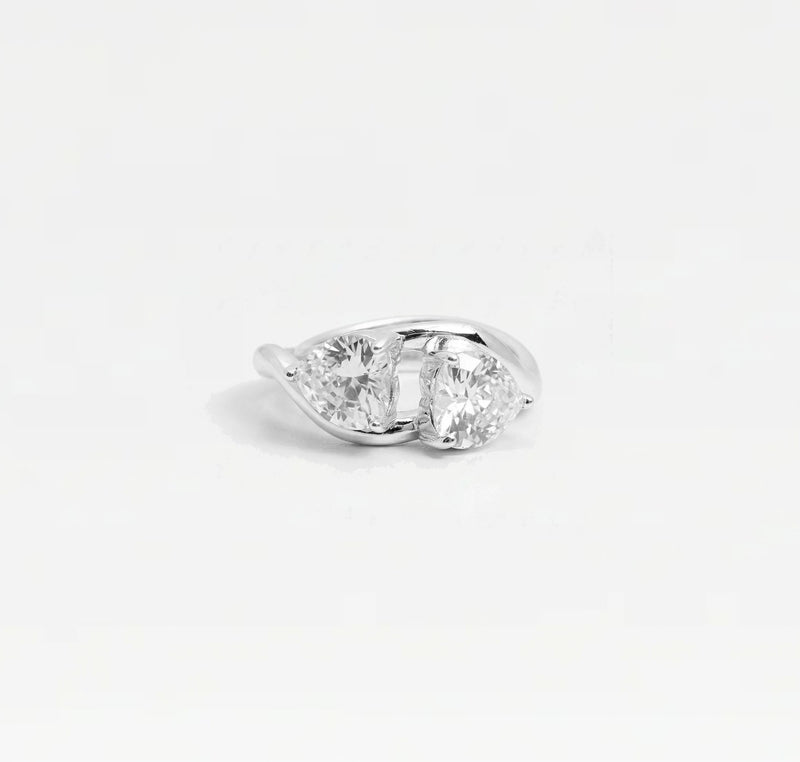 The Heart Stone Ring (Set of 2)