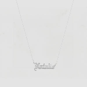 The Gothic Nameplate Necklace