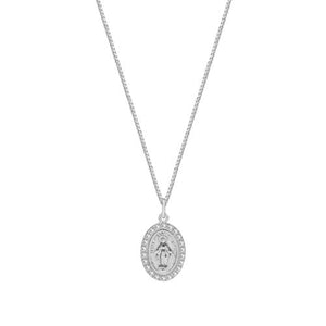 THE OVAL MARY PENDANT NECKLACE (PAVE')