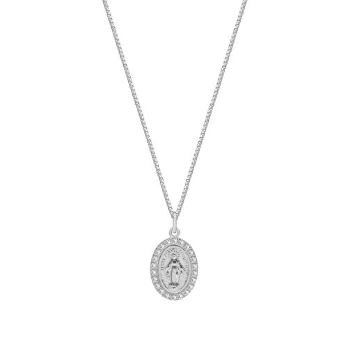 THE OVAL MARY PENDANT NECKLACE (PAVE')