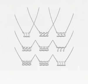 The Angel Number Nameplate Necklace