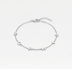 The Block Name Anklet