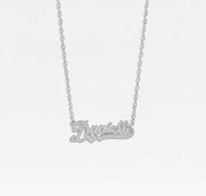 The Cut Tone Nameplate Necklace