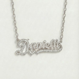 The Cut Tone Nameplate Necklace