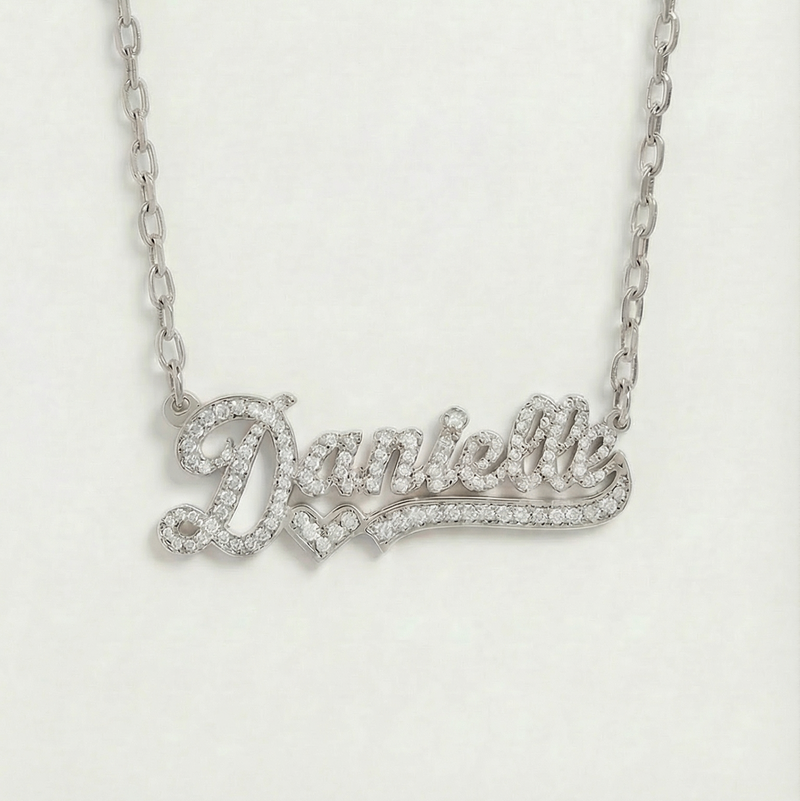 The Cut Tone Nameplate Necklace