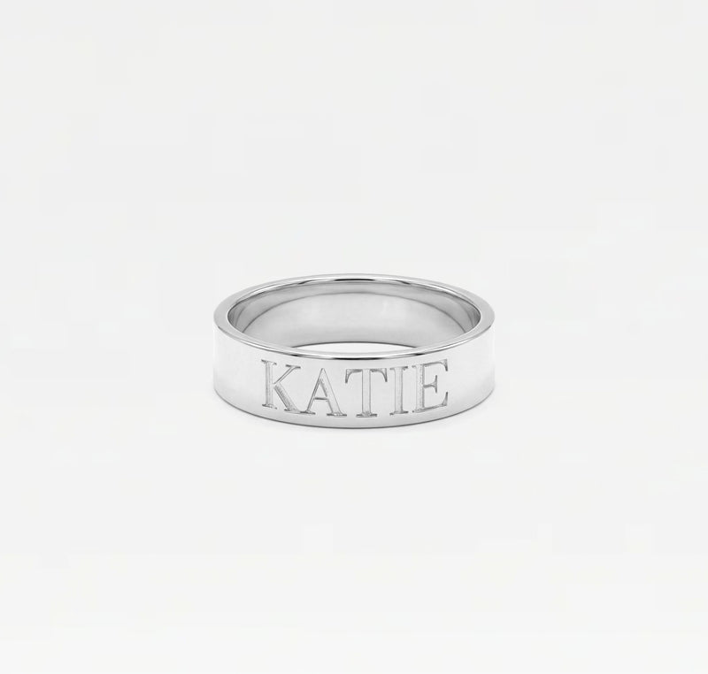 The Embossed Name Ring