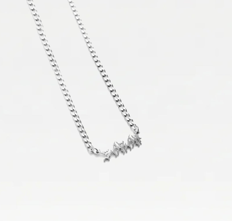 The Heavy Metal Mini Choker Nameplate