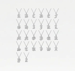 The Mini Old English Initial Pendant Necklace