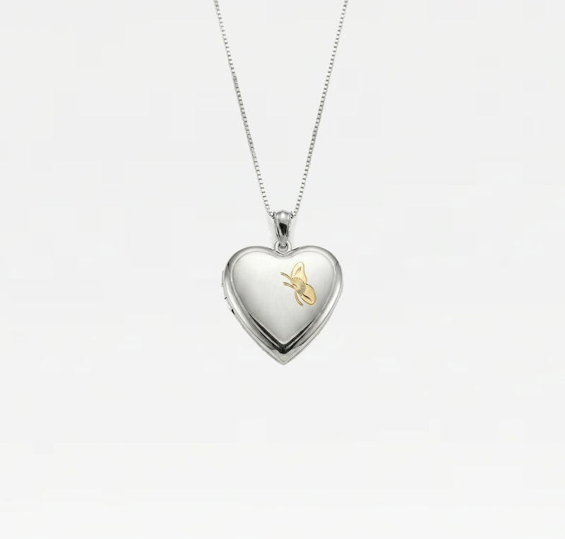 The Two Tone Butterfly Photo Locket