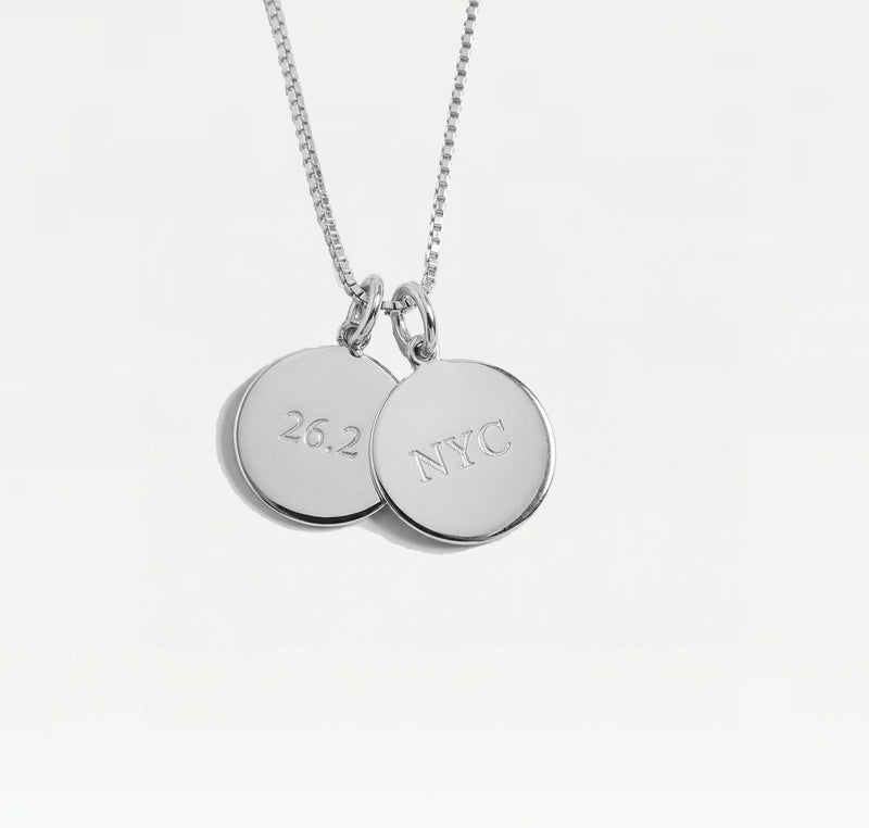 The Engraved Marathon Charm Necklace