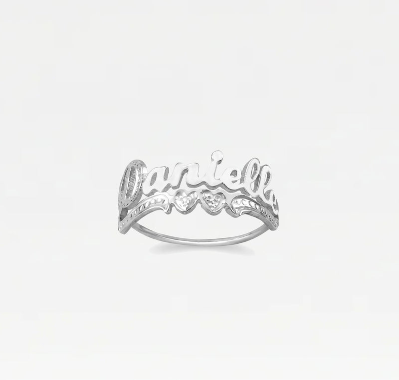 The Tiny Script Classic Cut Ring