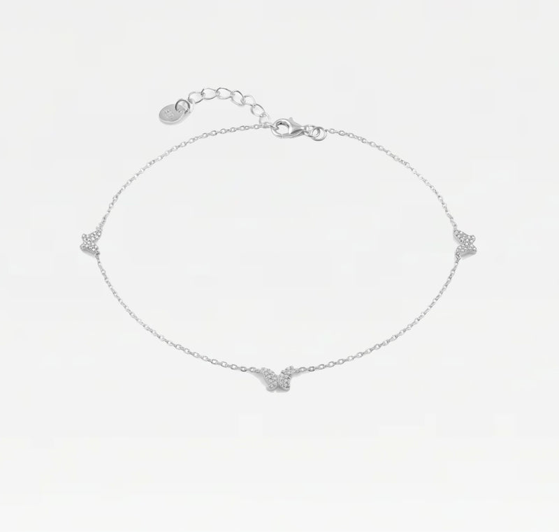 The Pavé Butterfly Anklet