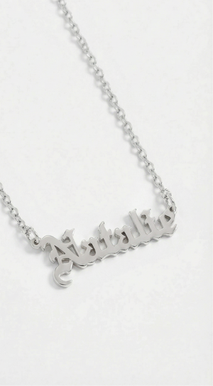 The Gothic Nameplate Necklace