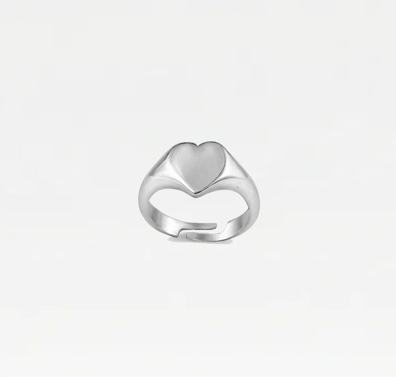 The Tiny Heart Pinky Signet Ring