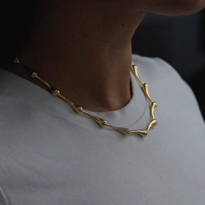 THE LIA SINGLE PAVÉ LINK CHAIN