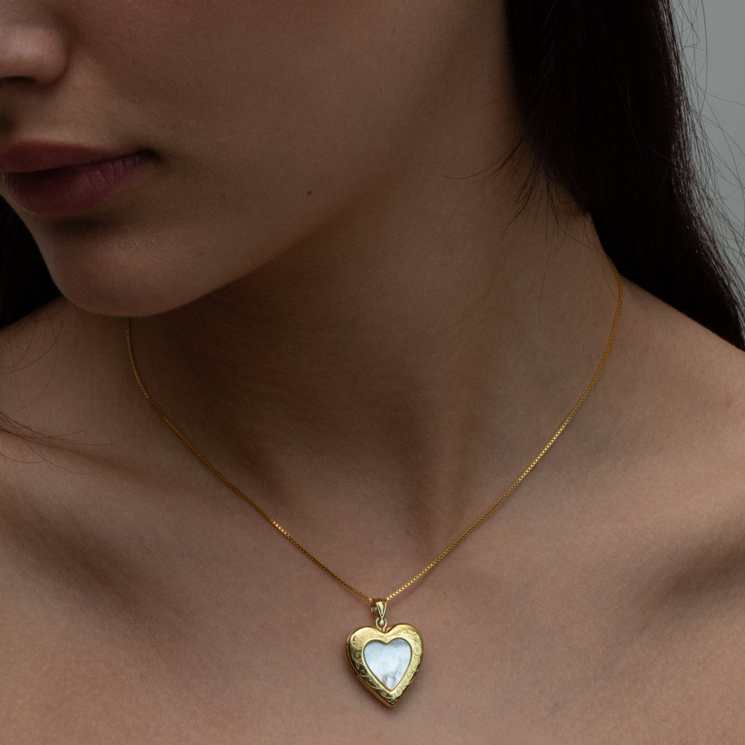 Heart Locket Pearl Necklace main image 1