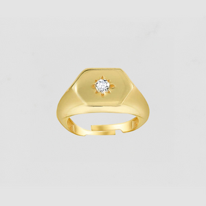 The Star Stone Pinky Signet Ring
