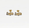 The Double Plated Classic Script Stud Earrings