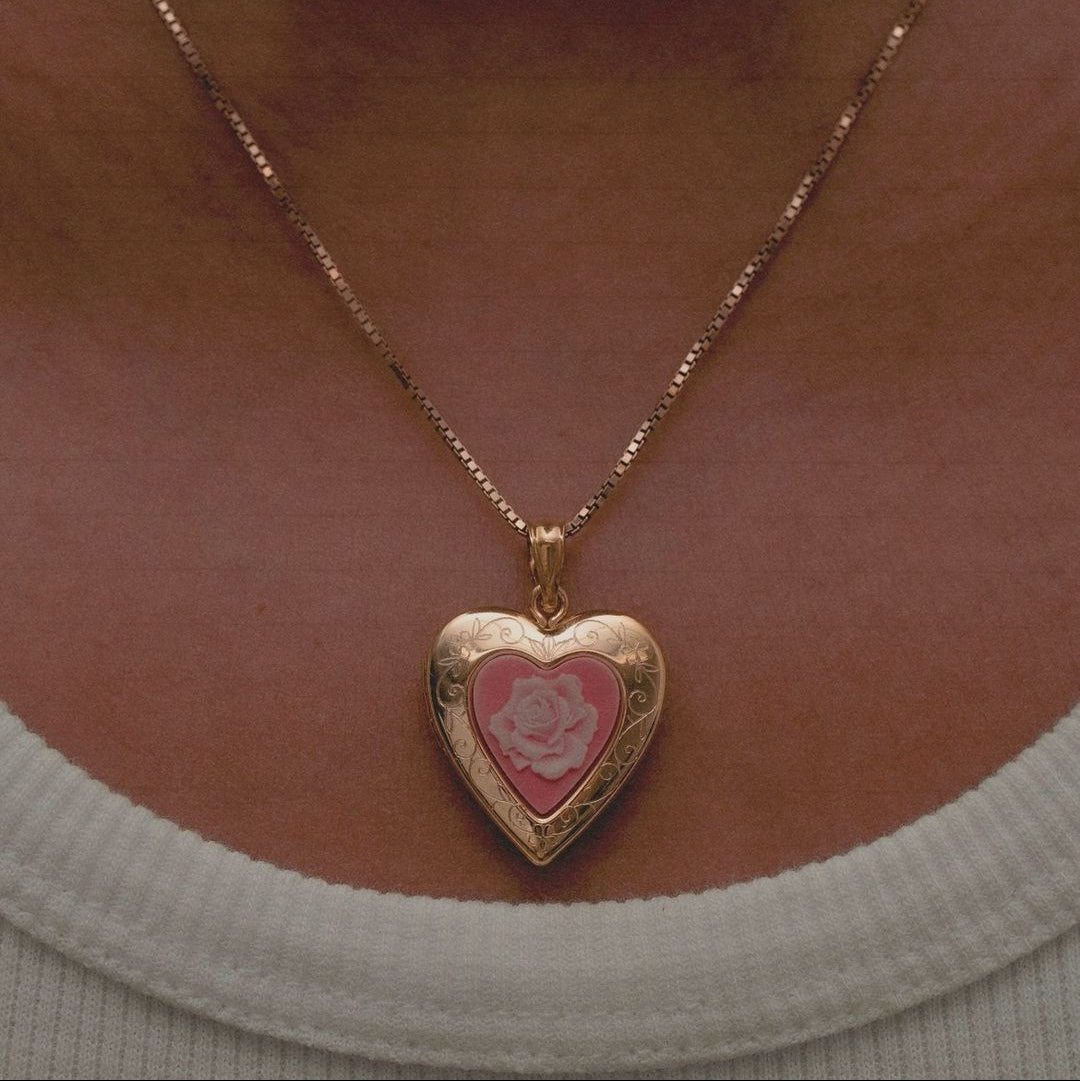 Bohemian Amour Locket Necklace – Pink main image 0