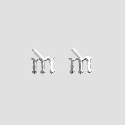THE GOTHIC INITIAL EARRINGS (LOWERCASE) - The M Jewelers