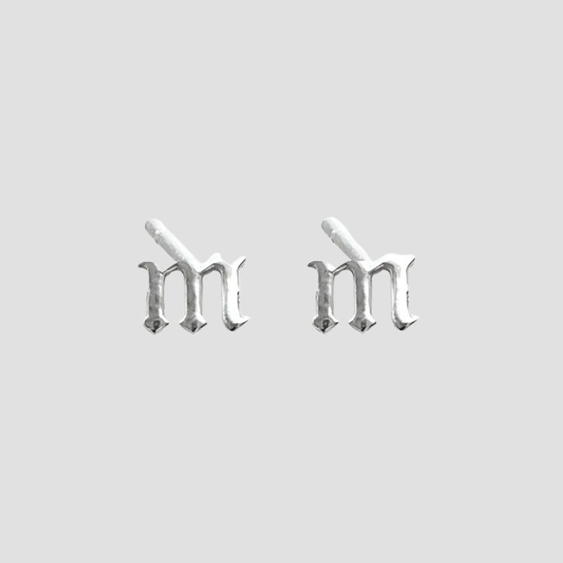 THE GOTHIC INITIAL EARRINGS (LOWERCASE) - The M Jewelers
