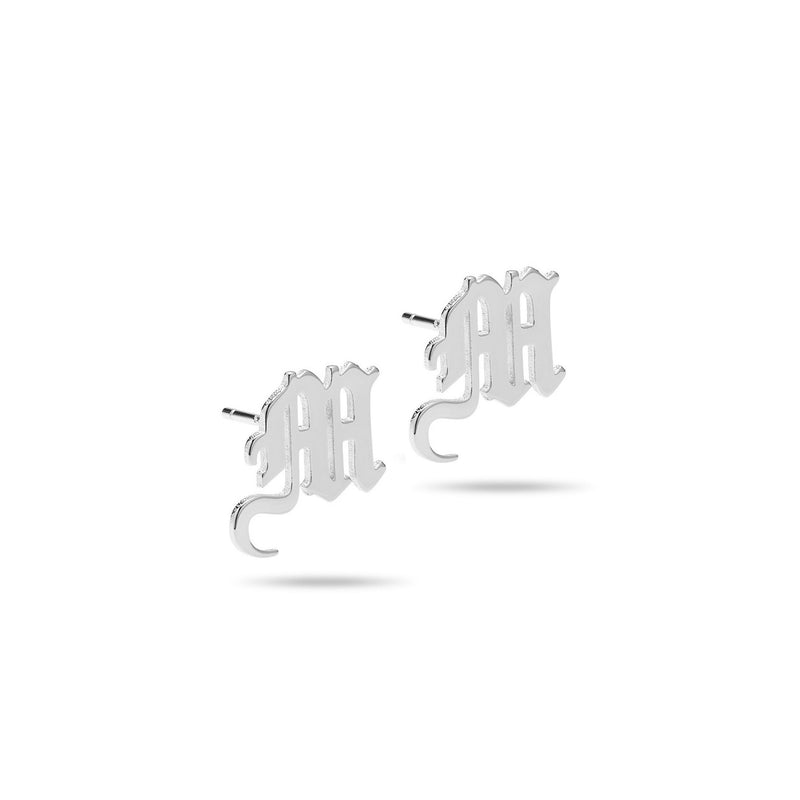 THE GOTHIC INITIAL EARRINGS (UPPERCASE) - The M Jewelers
