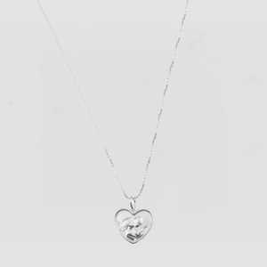 The Tiny Angel Heart Pendant Necklace