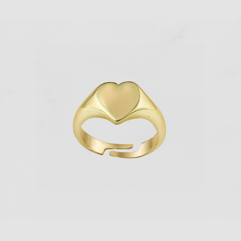 The Tiny Heart Pinky Signet Ring