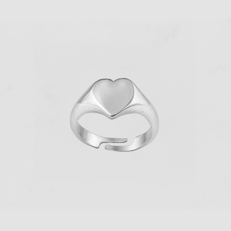 The Tiny Heart Pinky Signet Ring