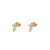 THE TINY PAVE' CROSS STUDS