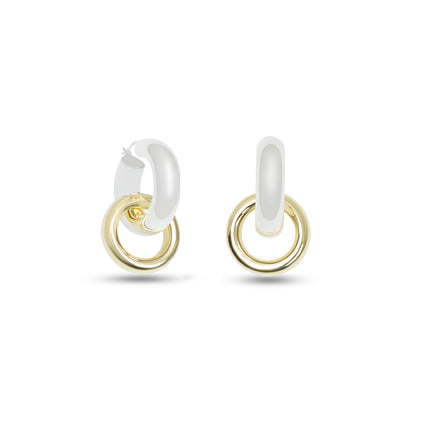 THE TWO TONE LIZA HOOP EARRINGS