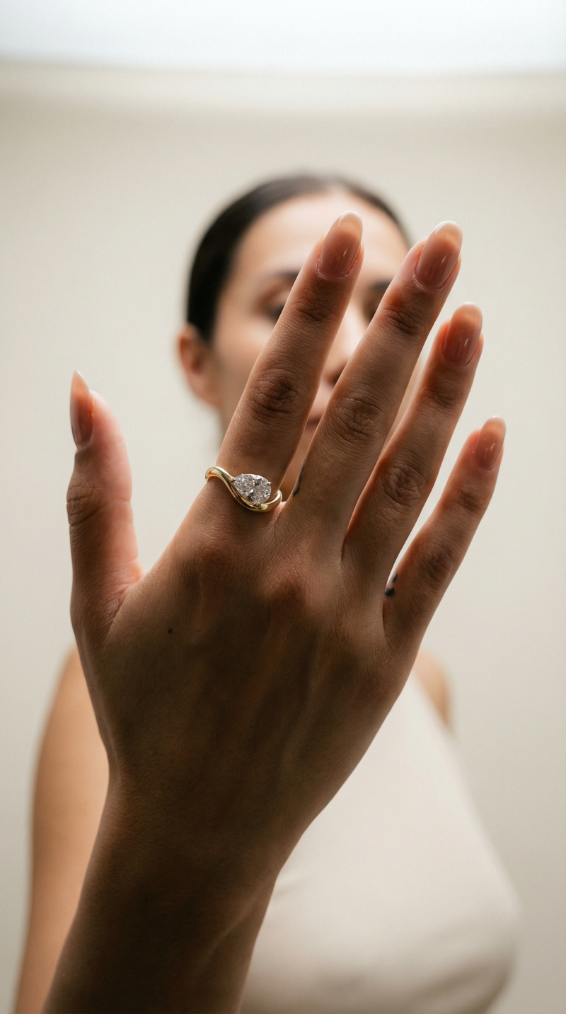 The Pear Stone Ring (Set of 2)