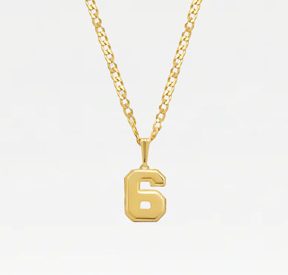The Varsity Number Pendant Necklace