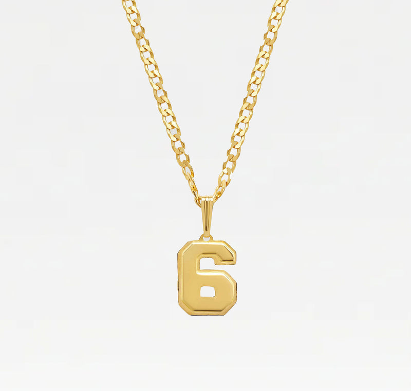 The Varsity Number Pendant Necklace