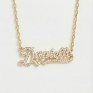 The Cut Tone Nameplate Necklace