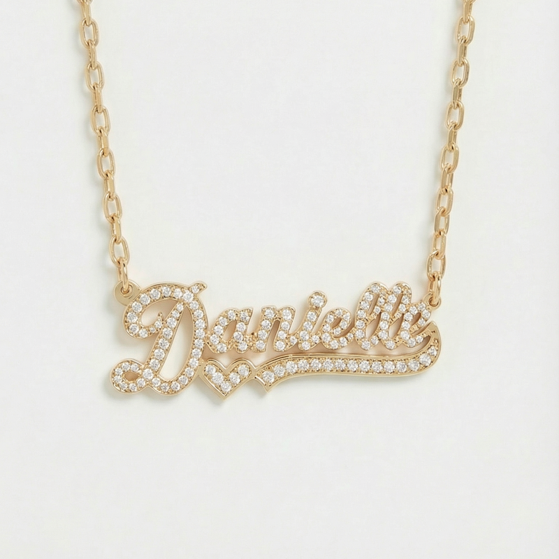 The Cut Tone Nameplate Necklace