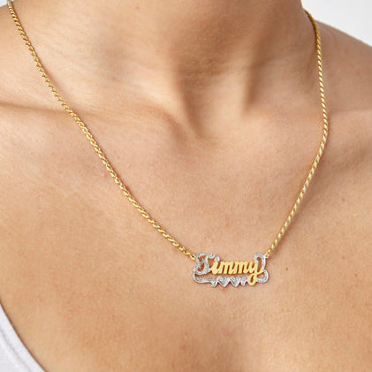 rope chain name necklace