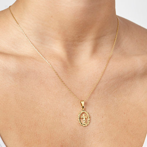 delicate cross pendant necklace