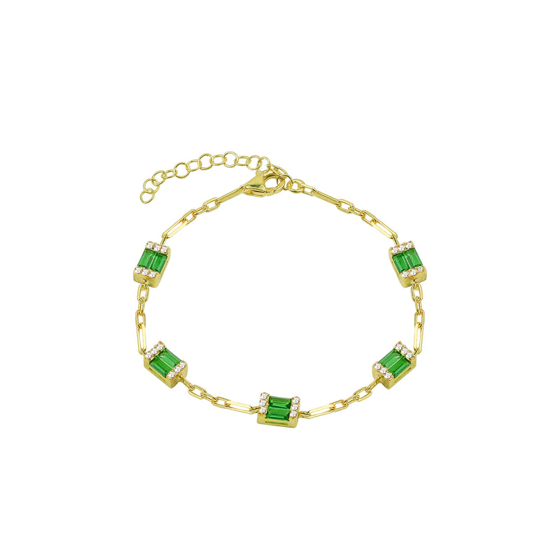 THE GREEN EMERALD REDA LINK BRACELET (CHAPTER II BY GREG YÜNA X THE M JEWELERS)