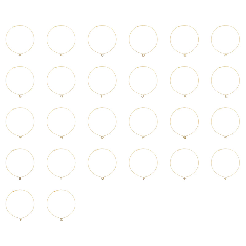Bubble Letter Initial Necklace - Gold – Adorabelles
