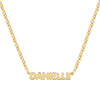 bubble letter nameplate necklace