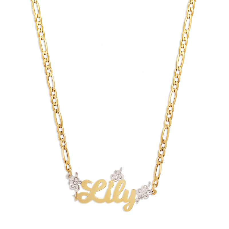Flower Script Name Necklace - The M Jewelers
